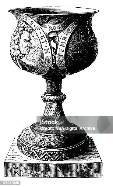 Taça De Vinho Real Antiguidade Alimentos Ilustrações - Arte vetorial de stock e mais imagens de Estilo retro