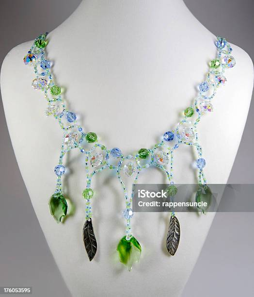 Colorful Necklace On White Velvet Stock Photo - Download Image Now - Jewelry, Customized, Fashion