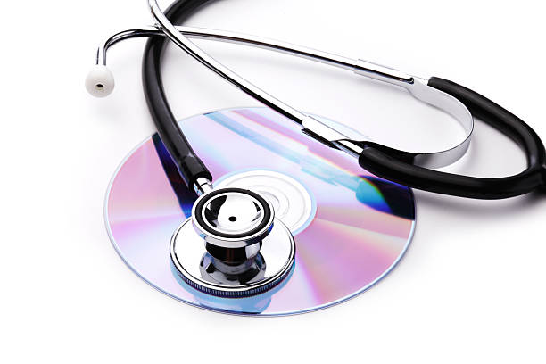 istock Partial view of stethoscope and CD concept shot 176053718