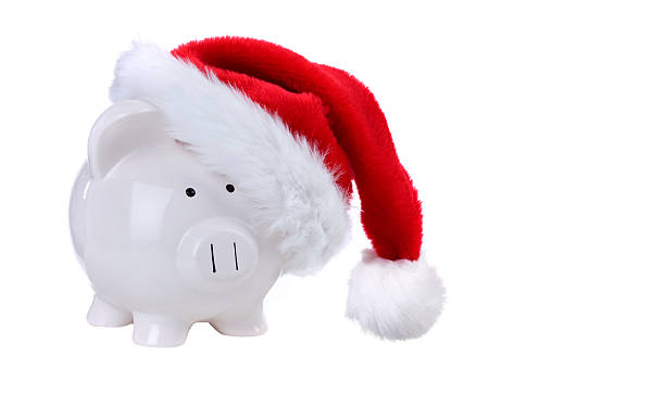istock Piggy Banks wearing a Santa Hat 176054071