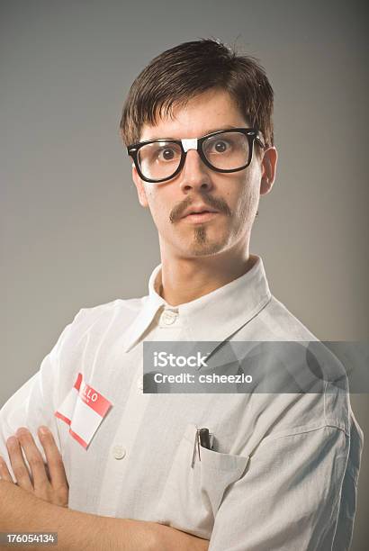 Young Handsome Nerd Portrait Stock Photo - Download Image Now - Adults Only, Characters, Cut Out