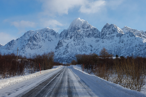 A Raod direct trough the Mountains in Northern Norway