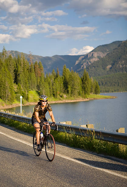 istock Cycling at Dusk in Beautiful Mountains 176054487