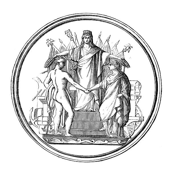 장식용 칸슐러 플라테 i 앤틱형 디자인식 일러스트 - victorian style engraved image black and white illustration and painting stock illustrations