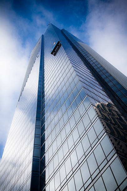Corporate Office Tower with Window Washing Crew