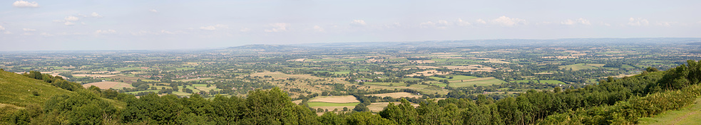 A high angle view of the Dee Valley in Llangollen