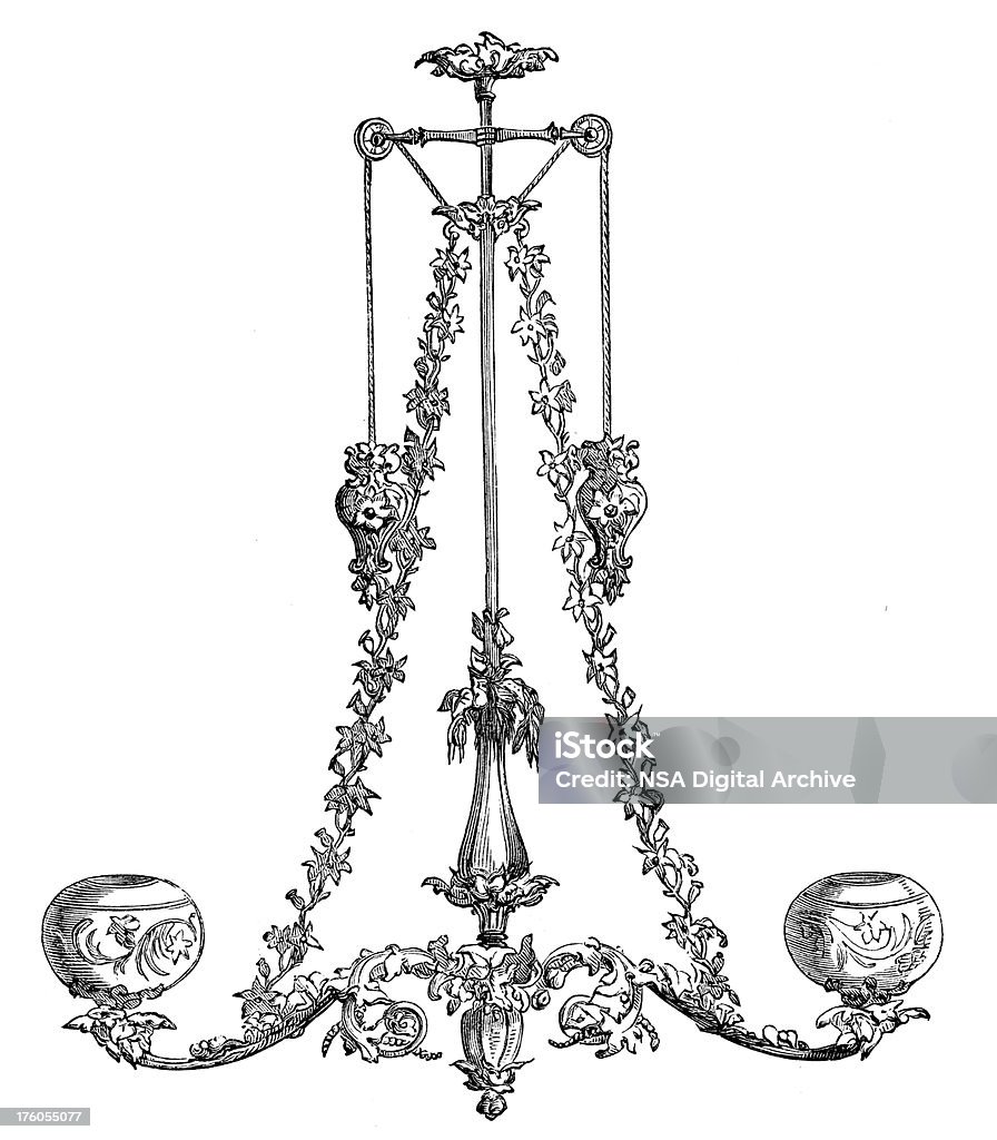 Decorativos de Design antigo Candelabro/Ilustrações - Royalty-free Candelabro Ilustração de stock