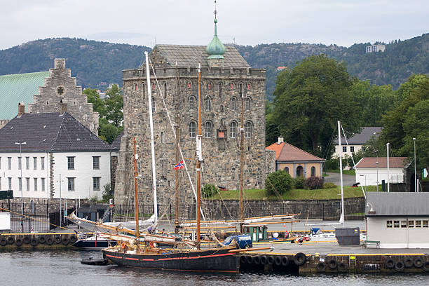 istock Boat in bergen harbour Norway 176055448