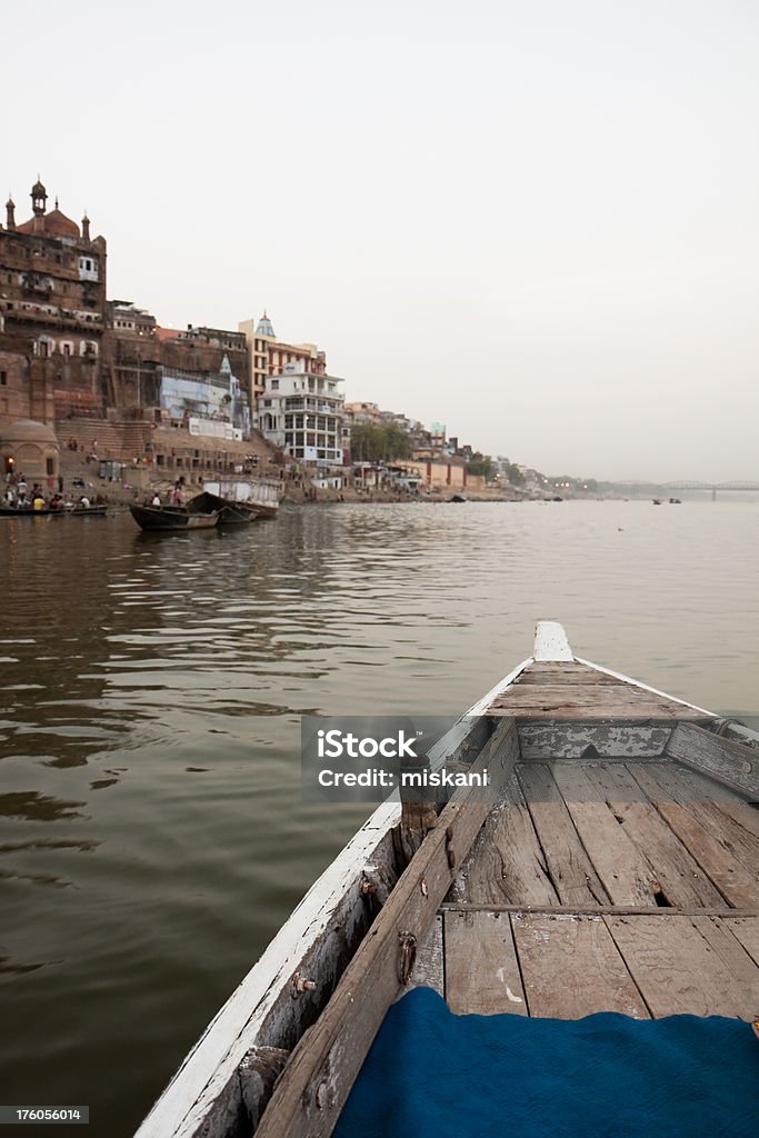 Varanasi Bootsfahrt - Lizenzfrei Architektur Stock-Foto