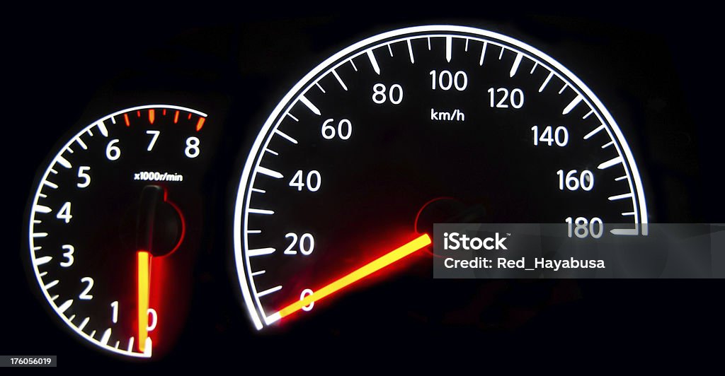 Tachometer und rpm - Lizenzfrei Anzeigeinstrument Stock-Foto