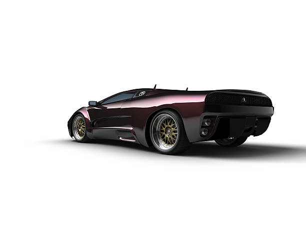 istock Sports car with pearl effect on white background 176056031