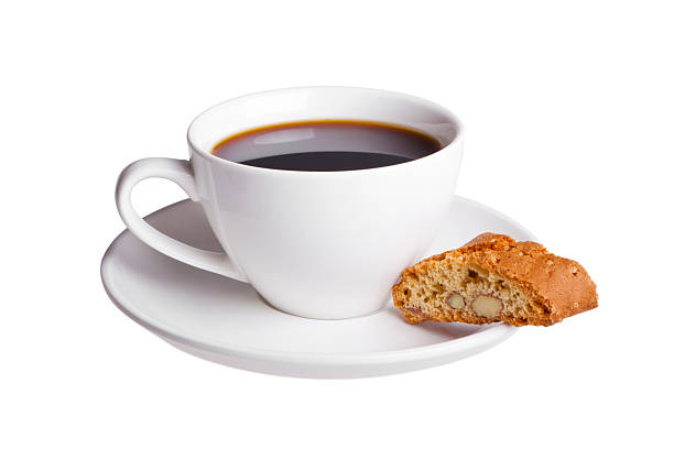 istock Cup of coffee with Italian cookie, isolated on white 176056092