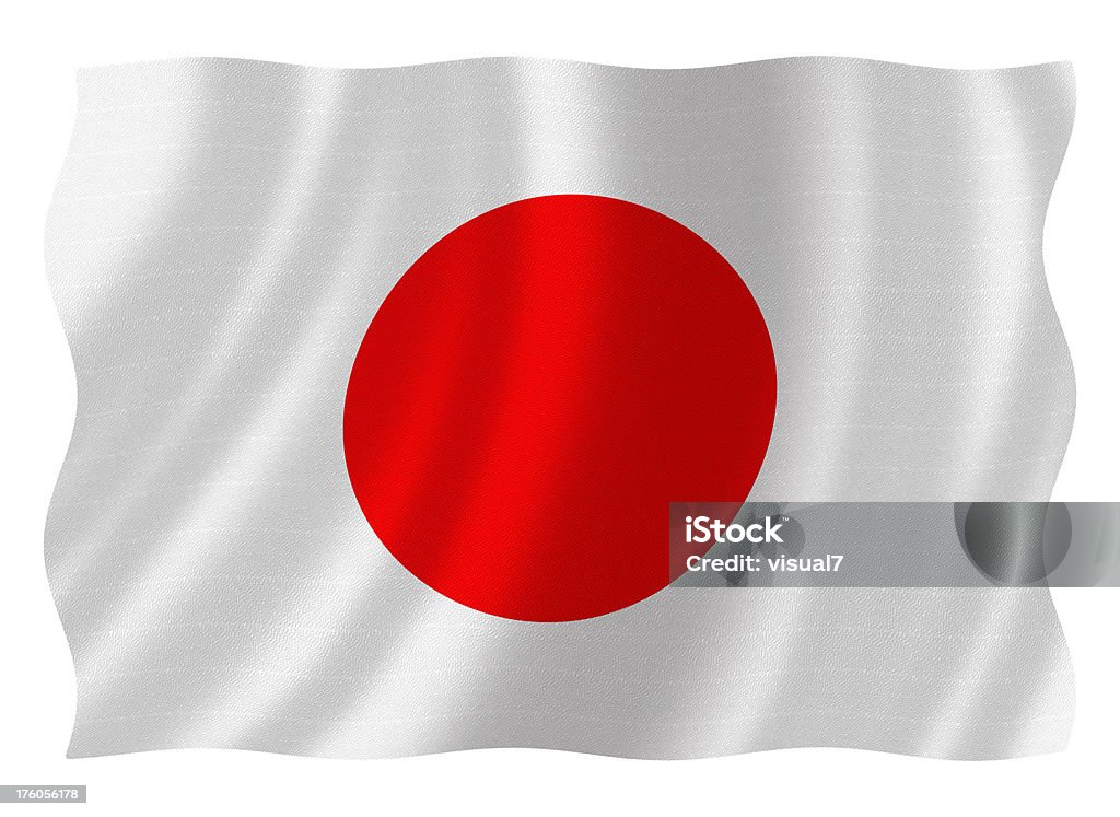 japan Flagge - Lizenzfrei Baumwolle Stock-Foto