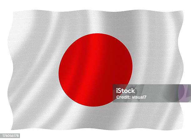 Japan Flagge Stockfoto und mehr Bilder von Baumwolle - Baumwolle, Emblem, Ethnische Zugehörigkeit