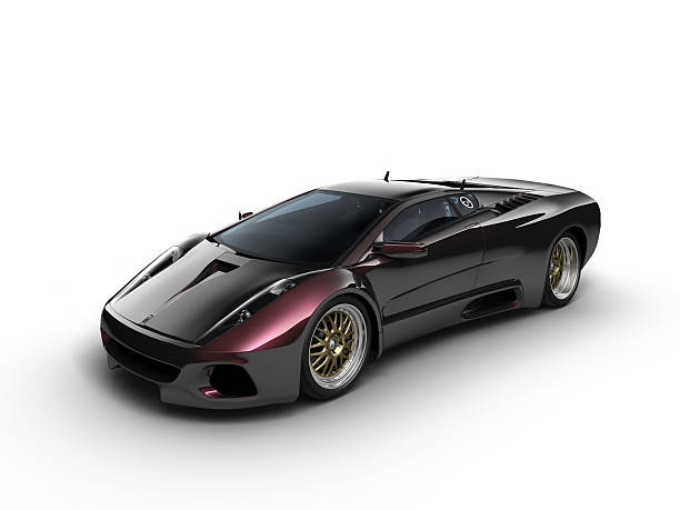 istock Sports car with pearl effect on white background 176056214
