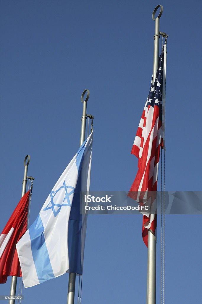 Bandeira de Israel e americano - Royalty-free Acordo Foto de stock