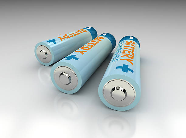 Rechargeable batteries stock photo