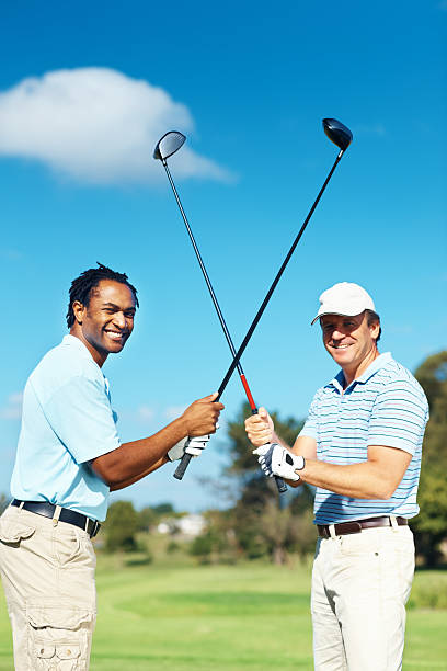 istock Male golf players competing against eachother 176057343