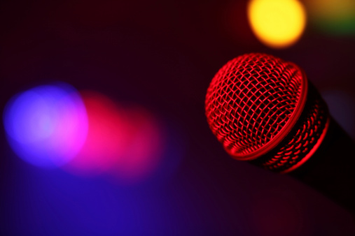 Microphone on stage