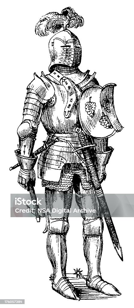 Knight/militar antigo ilustrações - Royalty-free Cavaleiro - Papel Humano Ilustração de stock