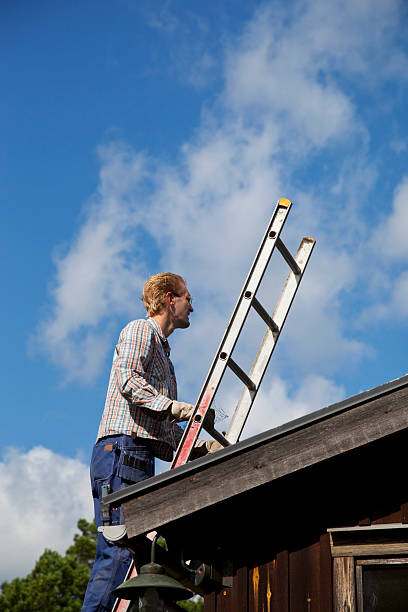 istock Raising a ladder towards the sky. 176058269
