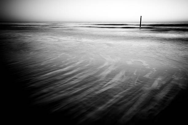 nascer do sol na praia - beach cumberland island environment tranquil scene - fotografias e filmes do acervo