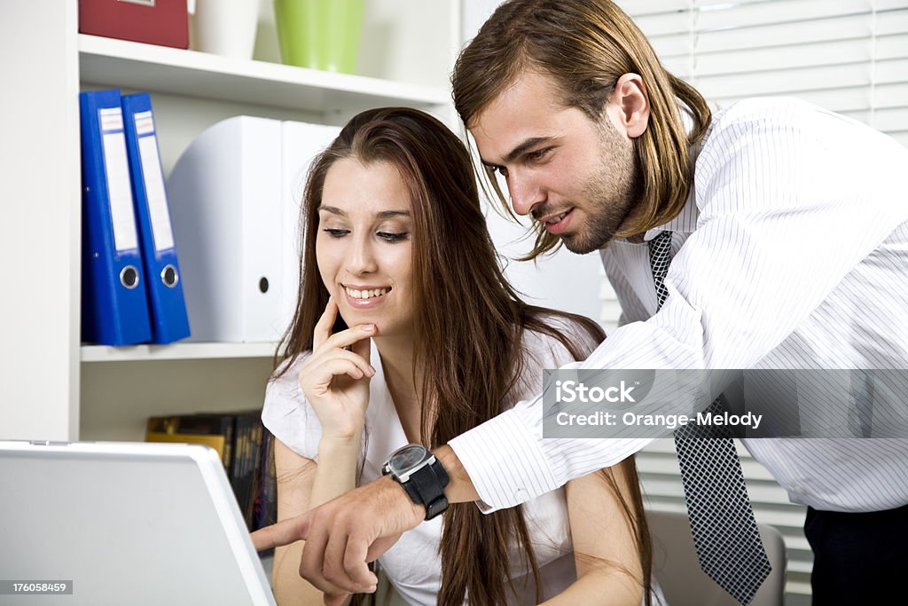 Couple with Laptop Adult Stock Photo