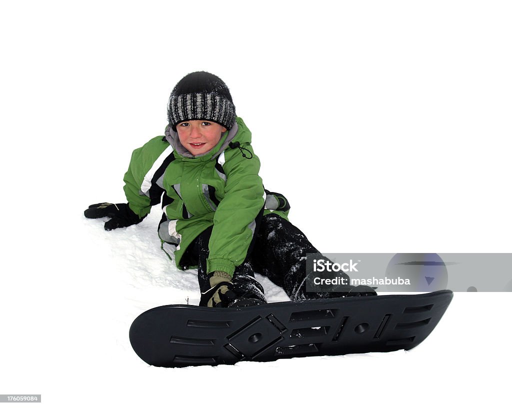 Boy whith snowboard.  Child Stock Photo