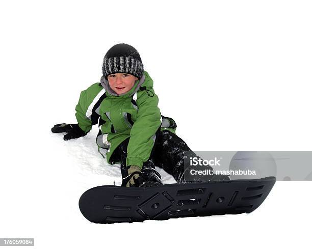 Boy Whith Snowboard Stock Photo - Download Image Now - Child, Snowboarding, Activity