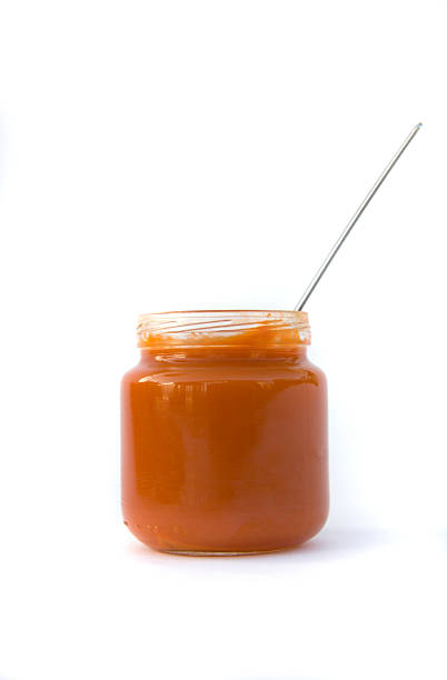 Isolated jar of Baby Food stock photo