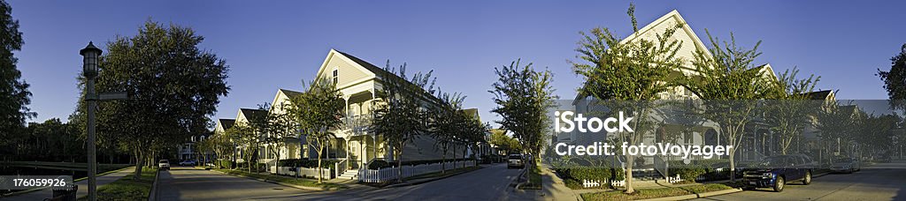 Suburbanos nascer do sol de luxo família casas panorama de Florida - Royalty-free Suburbano Foto de stock