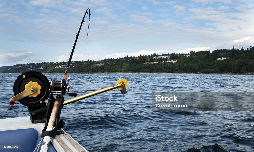 Fishing Pole On Downrigger Stock Photo - Download Image Now - Salt Water  Fishing, Big Game Fishing, Blue - iStock