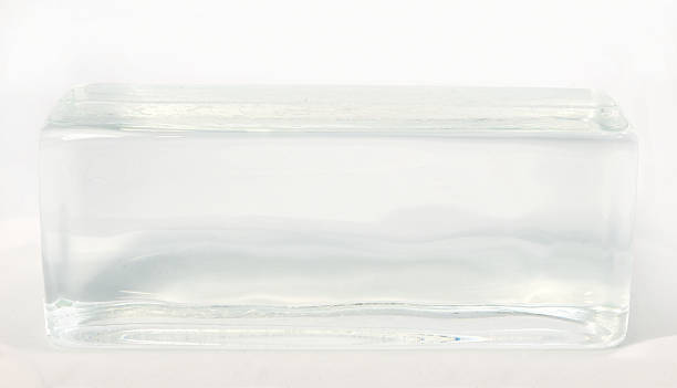 Glass Block on white stock photo