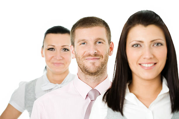 istock Smiling Business Professionals In A Row 176062103
