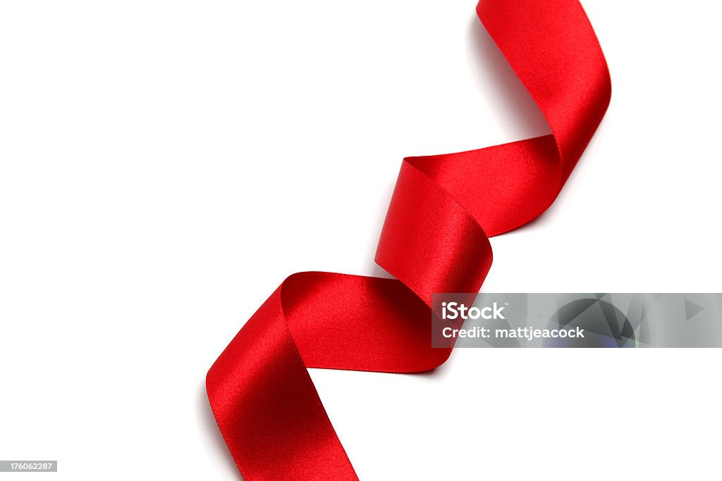 Silk Red Ribbon Art Stock Photo