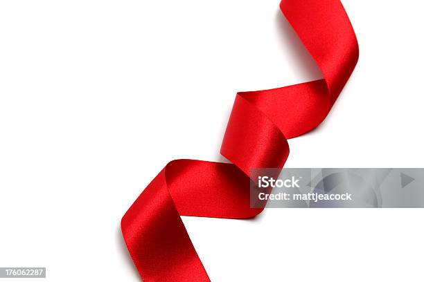 Silk Red Ribbon Stock Photo - Download Image Now - Art, Arts Culture and Entertainment, Celebration Event