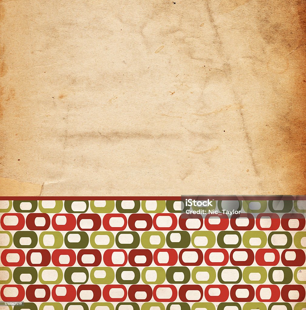 Retro Christmas Background "Image of an old, grungy piece of paper with a retro christmas pattern. Great holiday background file. See more quality images like this one in my portfolio." Art Stock Photo