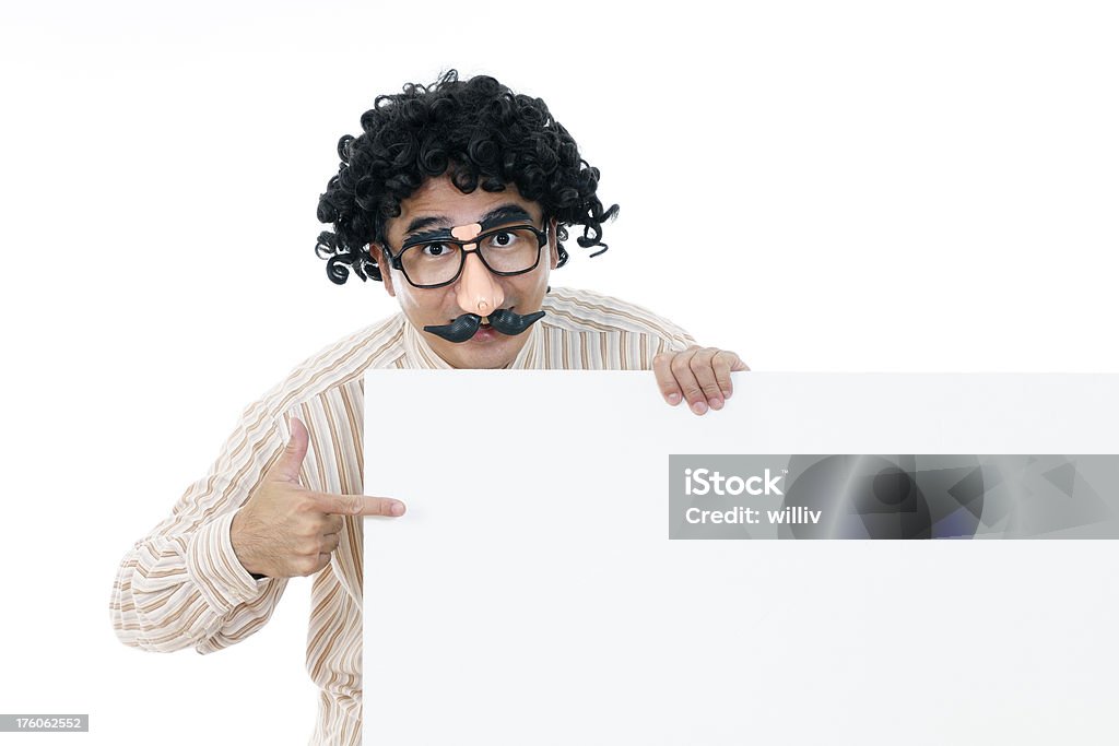 Pateta cara segurando uma placa - Foto de stock de Adulto royalty-free