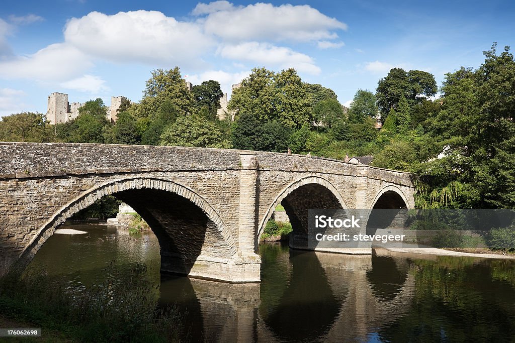 Dinham 橋を Teme 川の Ludlow - イギリスのロイヤリティフリーストックフォト