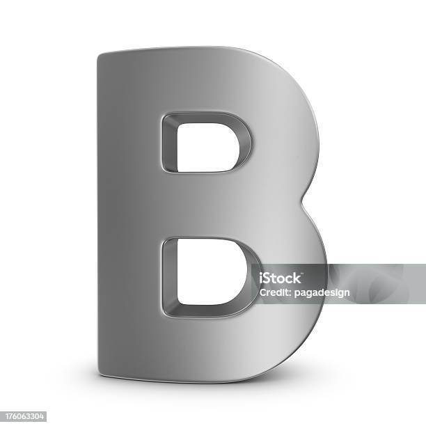Metalowe Litera B - zdjęcia stockowe i więcej obrazów Alfabet - Alfabet, Bez ludzi, Białe tło