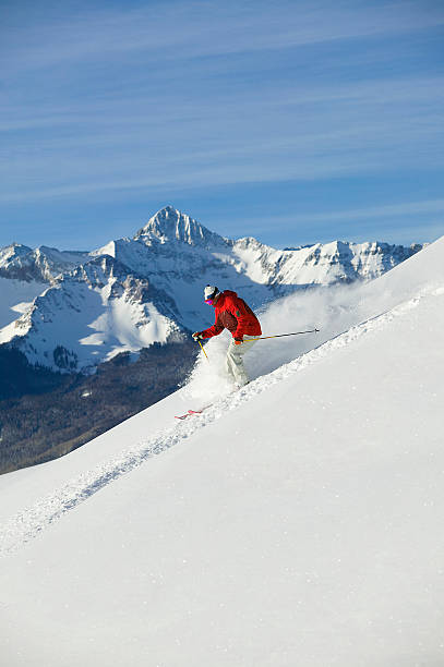 Skiing Action stock photo