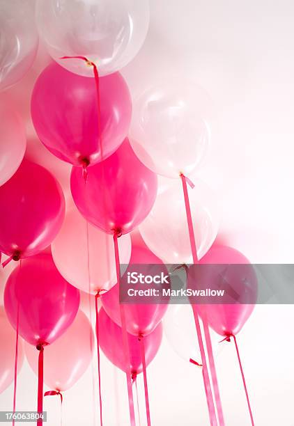 Pink Balloons Stock Photo - Download Image Now - Anniversary, Backgrounds, Balloon