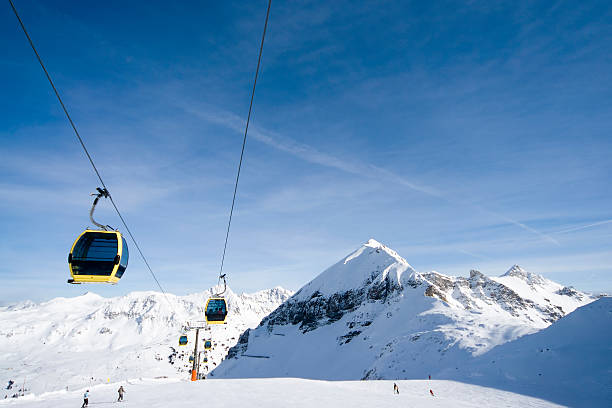 istock Cable cars in winter landscape 176064503