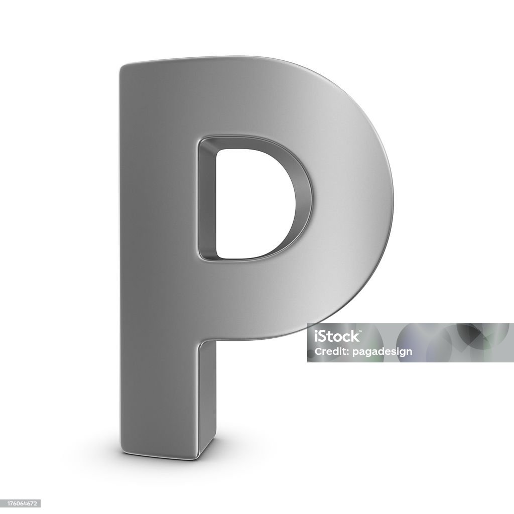 Metall Buchstaben P - Lizenzfrei Buchstabe P Stock-Foto