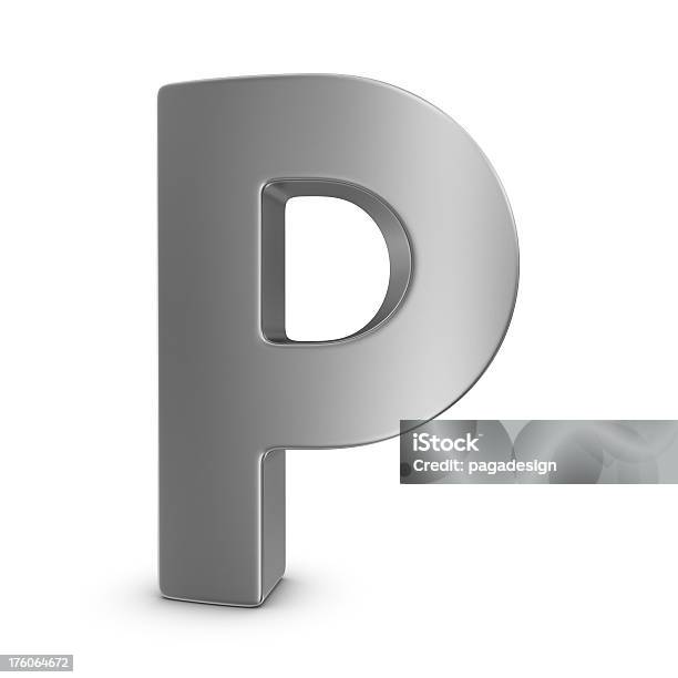 Metall Buchstaben P Stockfoto und mehr Bilder von Buchstabe P - Buchstabe P, Dreidimensional, Metall