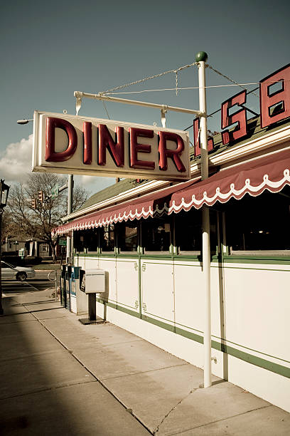 Diner sign on main street