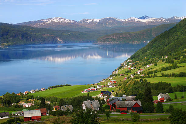 Finsehytta and beautiful mountain landscape on July 28 2019 in Finse, Norway