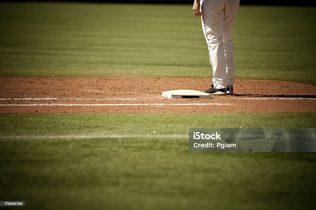 Baseball auf der diamond - Lizenzfrei Abwarten Stock-Foto