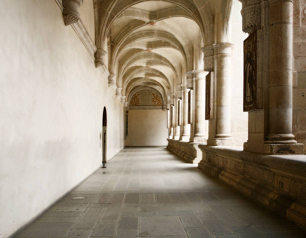 scenic pillar and isle in the old monastery at the dome of Trier, Germany