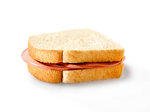 Plain Bologna Sandwich Plain Bologna Sandwich -Photographed on Hasselblad H3D-39mb Camera baloney photos stock pictures, royalty-free photos & images